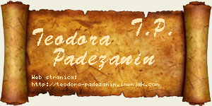 Teodora Padežanin vizit kartica